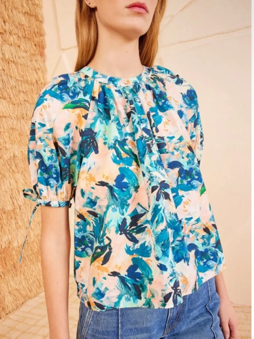 Ulla Johnson Vienne Delphinium Floral Top NWT